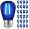 Luxrite S14 LED Edison Blue Light Bulbs 0.5W Colored Bulb for String Lights E26 Base, 24PK LR21733-24PK - alternate 1